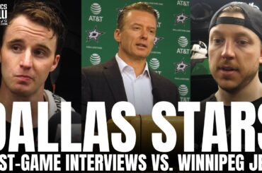 Jake Oettinger, Glen Gulutzan & Dallas Respond to "HEATED" Jets vs. Stars Game, Jamie Benn FIGHT