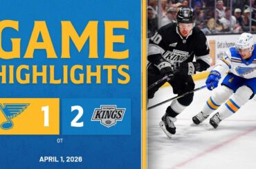 Game Highlights: Kings 2, Blues 1 (OT)