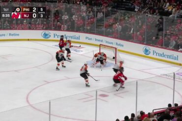 Cody Glass scores a goal against the Philadelphia Flyers