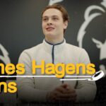 James Hagens speaks after signing his ELC with the Boston Bruins