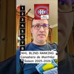 NHL BLIND RANKING Canadiens de Montréal  Saison 2025-2026 #hockey #philthepoete #nhl #lnh