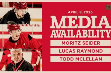 Moritz Seider, Lucas Raymond, Todd McLellan Practice Media | April 8, 2026