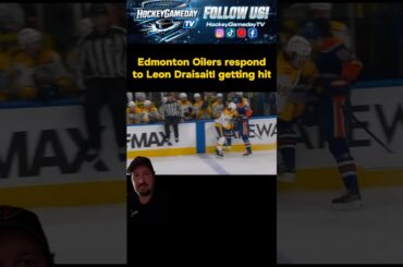Oilers Leon Draisaitl hit, team responds 🔥 #NHL #hockey #fyp #foryou #hockeytiktoks