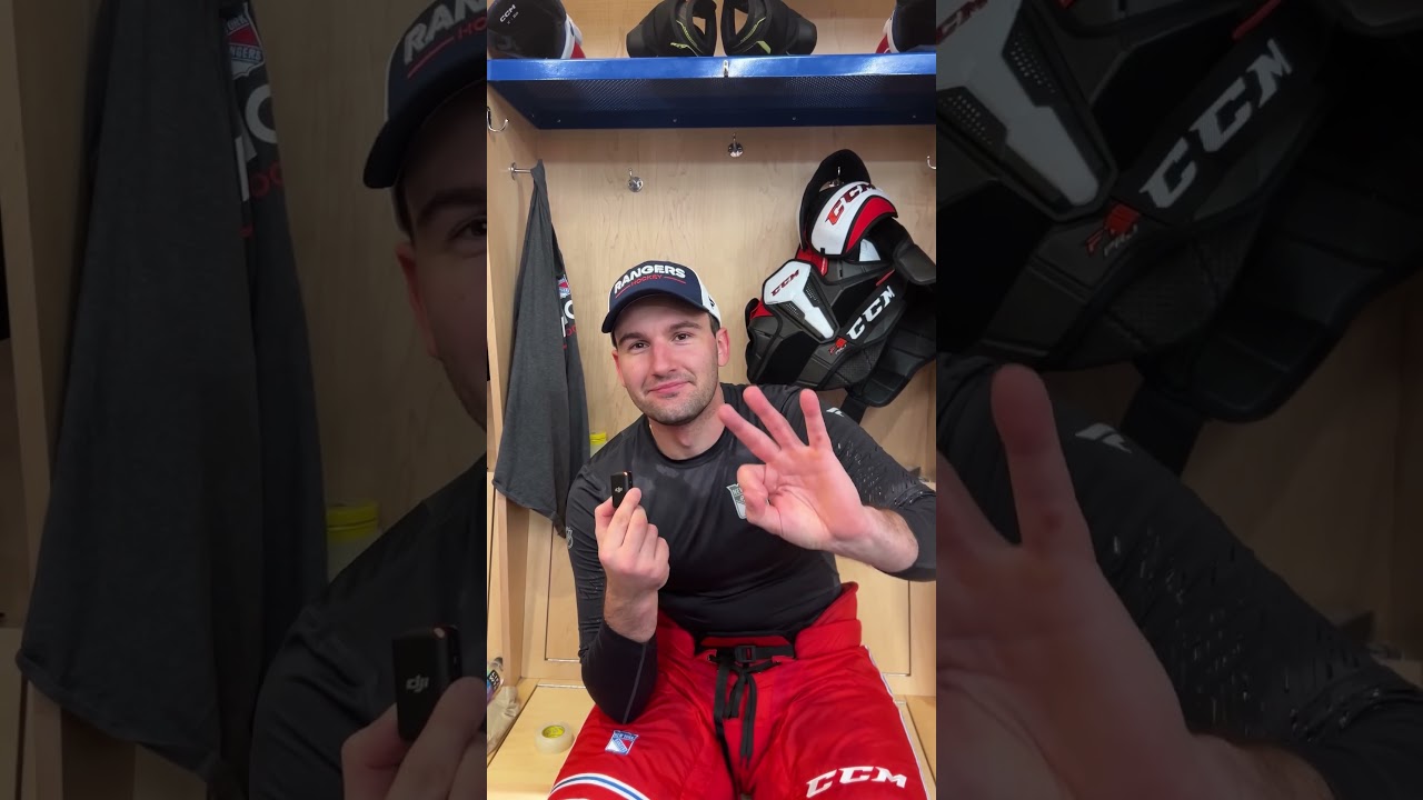 Hold up 3️⃣ fingers 🤔 #nyr #hockey #allaccess #minimic