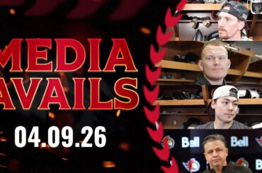 Thomas Chabot, Brady Tkachuk, Jordan Spence, Travis Green Pregame Media vs FLA