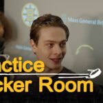Hagens speaks after first skate with the Bruins at Warrior Ice Arena