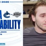 Linus Karlsson & Adam Foote Pre-Game Media | Vancouver Canucks at Los Angeles Kings (Apr 9, 2026)