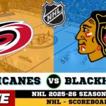 🔴LIVE : Carolina Hurricanes Vs Chicago Blackhawks | NHL 2026 | NHL Live SCOREBOARD