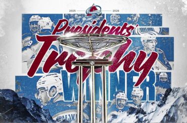The Colorado Avalanche win the 2025-2026 Presidents' Trophy!
