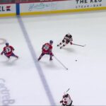 Connor Brown scores a goal against the Montréal Canadiens