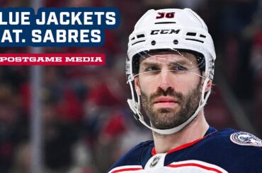 Boone Jenner, Charlie Coyle and Head Coach Rick Bowness | Postgame Media