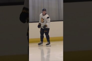 James Hagens' First Morning Skate As A Boston Bruin