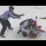 Ryan Suter vs Marian Hossa Fight 2/18/09