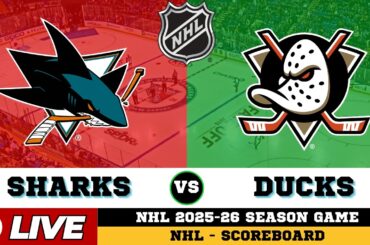 🔴LIVE : San Jose Sharks Vs Anaheim Ducks | NHL 2026 | NHL Live SCOREBOARD
