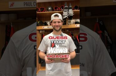 DJs keep their Wawa hoagie simple and sweet. #shorts #njdevils #sports #hoagie #wawa #paulcotter