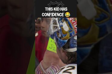 This kid just chirped Bobrovsky 😭