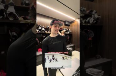 showing the fellas some old tapes of our HOF inductees 🎞️ #hockey #blackhawks #nhlhistory