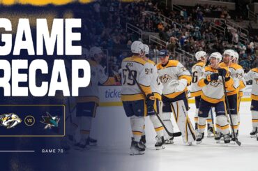 PREDS WIN Game Recap @ San Jose Sharks: April 4th