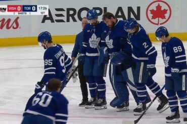 Injured Anthony Stolarz Helped Off The Ice After Screaming In Pain