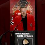 Marian Hossa on Duncan Keith’s HOF induction 🤍 #hockey #blackhawks #nhlhistory #marianhossa