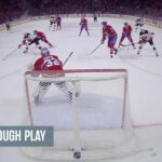 Cody Glass scores a goal against the Montréal Canadiens