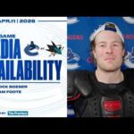 Brock Boeser & Adam Foote Pre-Game Media | Vancouver Canucks at San Jose Sharks (Apr 11 2026)