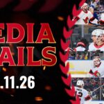 Linus Ullmark, Ridly Greig, Michael Amadio, Jake Sanderson, Travis Green Postgame Media vs NYI