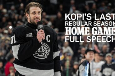 Anže Kopitar addressed the LA Kings Crowd following his Final Regular Season Home Game 🖤