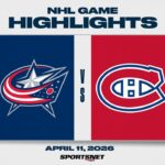 NHL Highlights | Blue Jackets vs. Canadiens - April 11, 2026