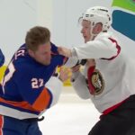 Brady Tkachuk And Anders Lee Drop The Gloves For Opening-Faceoff Fight