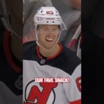 It’s PB&J Showtime! #shorts #njdevils #devilsvsredwings #peanutbutterjelly #jesperbratt #jackhughes