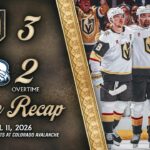HIGHLIGHTS | Vegas Golden Knights 3, Colorado Avalanche 2, OT | April 11, 2026
