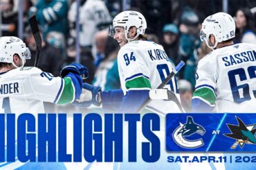 Game in 10 | Vancouver Canucks at San Jose Sharks Highlights (Apr 11 2026)