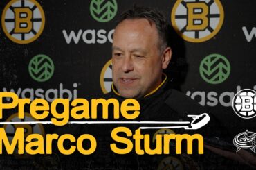 Marco Sturm speaks with media in Columbus ahead of matchup against Blue Jackets
