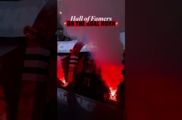 it wouldn’t be a Hall of Fame celebration without our inductees on the goal horn!🚨