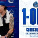 Curtis Douglas 1-on-1 After Scoring his 1st NHL Goal | Canucks at Ducks (Apr 12 2026)