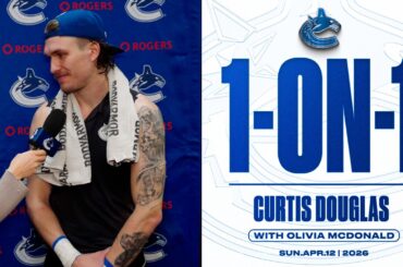 Curtis Douglas 1-on-1 After Scoring his 1st NHL Goal | Canucks at Ducks (Apr 12 2026)