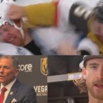 Bruce Cassidy & Noah Hanifin Reaction to Jeremy Lauzon’s ONE-PUNCH Knockdown vs Utah