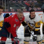 Ovechkin pregame pictures with Crosby, Malkin & Letang