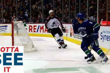 GOTTA SEE IT: Elias Pettersson & Brock Boeser Channel Sedin Twins With Insane Bank-pass Play