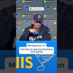 St. Louis Blues head coach Jim Montgomery ahead of tonight's matchup between the Blues & Wild.