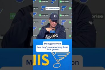 St. Louis Blues head coach Jim Montgomery ahead of tonight's matchup between the Blues & Wild.