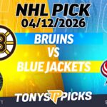 Bruins vs. Blue Jackets NHL Betting Odds & Picks, 4/12/26 | Night Moves Show