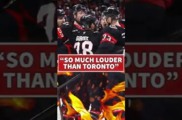 Drake Batherson describes the unbeatable playoff atmosphere in Ottawa. 🔥#gosensgo #nhl #nhlplayoffs