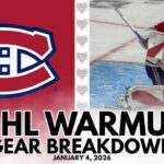 NHL Warmup & Gear Breakdown | Montreal Canadiens | Sam Montembeault & Jacob Fowler
