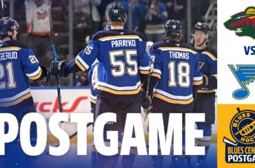 St. Louis Blues ERUPT for six goals in win vs. Minnesota Wild | Blues Central Postgame
