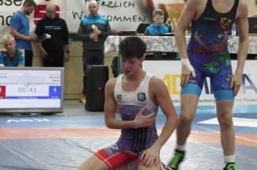Wrestling / Ringen,  LM Sachsen 2026 in Plauen, Greco, U17, 65 kg, Hohmann - Schmidt