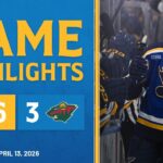 Game Highlights: Blues 6, Wild 3
