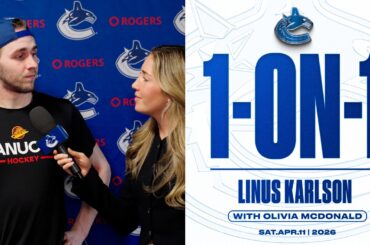 Linus Karlsson 1-on-1 After Shootout Winner | Canucks at Sharks (Apr 11 2026)