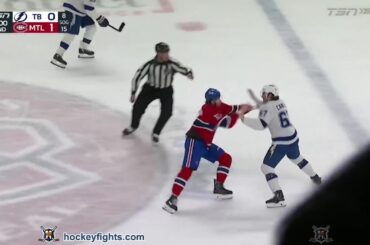 Declan Carlile vs Josh Anderson | Apr 09, 2026 | Tampa Bay Lightning vs Montreal Canadiens
